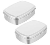 Jabonera Cuadrada con Tapa de Aluminio 120ml, 2 Piezas