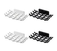 Jabonera De 4 Piezas, Jabonera De Drenaje, Estante De Almacenamiento Para Baño, Jabonera Sin Perforaciones, Jabonera De Plástico