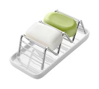 Jabonera de acero inoxidable | Estante de secado y almacenamiento de acero inoxidable,Jabonera para baño | Para cepillo, paño de cocina, fregadero encimera, casa, apartamento, autocaravana