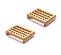 Jabonera de bambú | Bandeja de jabón de bambú | 11 cm x 7,5 cm | Producto ecológico, regalo ecológico (2)