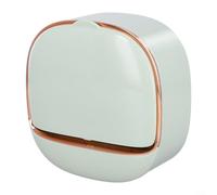 Jabonera de baño montada en la pared con soporte para caja de drenaje, diseño de bandeja de doble capa que separa el jabón y el agua, cubierta abatible protege la barra de jabón (verde)