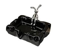 Jabonera de cerámica - Jabonera con temática de Queso de 5,31 Pulgadas | Elegante Soporte para jabones sin Agua | de jabón de cerámica Creativa para decoración del baño del hogar
