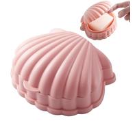 Jabonera de concha | Bandeja de jabón de conchas marinas, bandeja de conchas marinas con diseño drenable para barra de bar, decoración de baño del hogar