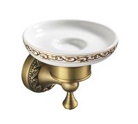 Jabonera de latón de Bronce Antiguo, Soporte de jabón montado en la Pared, Accesorios de Hardware de baño, diseño de Tallado de patrón