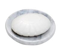 Jabonera de mármol Blanco, Soporte para Platos de mármol Pulido y Brillante, Accesorio de baño bellamente elaborado, por CraftsOfEgypt