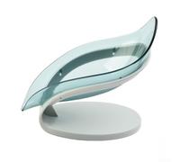 Jabonera de material ABS con bordes lisos y canal de drenaje integrado para un manejo más seguro en espacios de baño o ducha (azul)