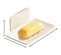 Jabonera de Metal Pared Sin Taladro Agujeros Drenaje(White 1pc)
