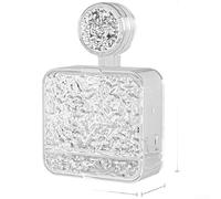 Jabonera de pared con ventosa, no requiere taladro, cuenta con tapa y diseño de doble capa para recoger jabón y agua en el baño (pequeño)