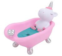 Jabonera de plástico con Forma de Unicornio, Estatua Decorativa, jabonera, jabonera, Soporte para Esponja, Soporte para baño, Cocina, Lavabo, Color Rosa