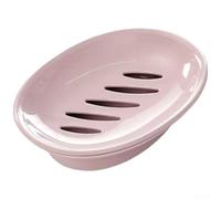 Jabonera de plástico con múltiples agujeros de secado rápido (rosa)