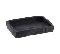 JABONERA DE POLIRESINA, RECTANGULAR, EFECTO PIEDRA - NEGRA