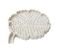 Jabonera de silicona con forma floral moderna con bandeja de almacenamiento de drenaje de cascada, accesorio de baño, jabonera de flores de silicona