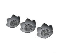 Jabonera de silicona para baño de cocina, soporte de loto de secado rápido | Jabonera de silicona con forma de loto gris, plato de drenaje flexible antideslizante para esponjas y maquinillas de afeitar