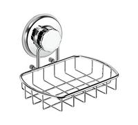 Jabonera de succión al vacío superpotente, Soporte de Esponja de Acero Inoxidable Fuerte para baño y Cocina (Cromo)