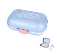 Jabonera de viaje, amarillo/verde/azul, caja de jabón de viaje con bolsa de jabón, pequeña sellada y a prueba de fugas, redonda, con rejilla de goteo para baño, gimnasio, camping (azul)