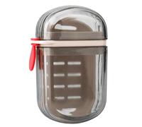 Jabonera de Viaje, Pequeña Portátil con Tapa Drenaje Eficiente y Sello Hermético Fácil de Limpiar Ideal para Duchas Gimnasios Camping y Actividades al Aire Libre (Gris)