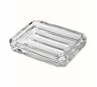 Jabonera de Vidrio Transparente con Soporte Pesado for Lavabo de baño y Cocina