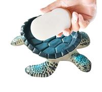Jabonera: dispensador en Forma de Tortuga, jabonera, diseño auténtico, función de fácil Limpieza, Accesorio Funcional de Cocina y baño para Fregadero, baño, bañera, hogar, Ducha de 6,3 Pulgadas