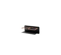 Jabonera frontal con diseño elegante de acero s304 con acabado en color negro y oro rosa Iman de Imex - Negro / Latón / Imex
