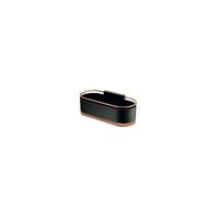 Jabonera frontal con diseño elegante de acero s304 con acabado negro y oro rosa Anga de Imex - Negro / Latón / Imex