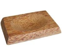 Jabonera hecha a mano de madera de coco (forma: cuadrada ovalada)