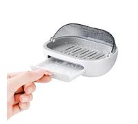 Jabonera Jabonera de Ducha con Tapa y Barra desagüe for Montaje en Pared Accesorios de Cocina para encimera