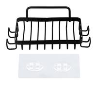 Jabonera, Jabonera Ducha Autoadhesiva Pared,Jabonera de Barra para Pared de Ducha, Cesta de Jabón, Caddie para Ducha, Porta Esponja de Cocina, Sin Taladro, Acero Inoxidable Nunca se Oxida(Negro)
