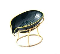 Jabonera, Jabonera, Light Luxury Style Soap Holder, Leaf Shaped Soap Dishes for Bathroom, Shower Soap Dishes Container, Multifunctional Soap Storage Dishes(Dark Green)