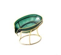 Jabonera, Jabonera, Light Luxury Style Soap Holder, Leaf Shaped Soap Dishes for Bathroom, Shower Soap Dishes Container, Multifunctional Soap Storage Dishes(Green)