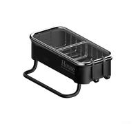 Jabonera, Jabonera, Multi Functional Wall Mounted Sponge Soap Holder, Kitchen Sink Organizer, Space Saving Design, Reliable Material(Black)