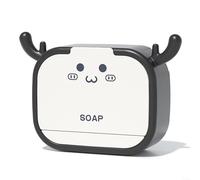 Jabonera, Jabonera, Practical Soap Dish with Hooks, Keep Soap Dry and Tidy,(Black)