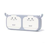 Jabonera, Jabonera, Practical Soap Dish with Hooks, Keep Soap Dry and Tidy,(Double Grey)