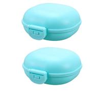 Jabonera, Jabonera, Soap Container, 2PCS Portable Soap Dish with Lid, Travel Bar Soap Holder, Soap Case for Camping Gym Travel(Dark Green)