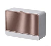 Jabonera ligera con tapa de drenaje y diseño de doble capa, portátil para dormitorio y uso doméstico para mantener el jabón seco (caqui)