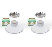 Jabonera magnético - Soporte de jabón de Ducha, Lavabo, bañera - Ventosa magnética de PVC - Puede soportar jabones hasta 200 g - Fijación práctica - para Superficie Lisa y Limpia - Feel Natural
