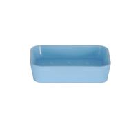 MSV 140687 - Soft Touch Peach jabonera Piel PS/Revestimiento de Goma Azules 11.8 x 8.80 x 2.7 cm
