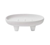 Jabonera orgánica Spirella de gres y Madera de Acacia o Negro Mate, 18,2 x 8,5 cm, para un baño Elegante y ecológico con un diseño Moderno y práctico, Color Crudo