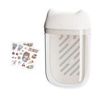 Jabonera para accesorios de viaje, estuche de almacenamiento de artículos de tocador, artículos de aseo portátil, almacenamiento de camping, plato de drenaje compacto con tapa, accesorios de viaje