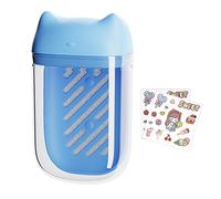 Jabonera para accesorios de viaje, estuche de almacenamiento de artículos de tocador, artículos de aseo portátil, almacenamiento de camping, plato de drenaje compacto con tapa, accesorios de viaje