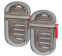 Jabonera para Ducha 2 jaboneras de Viaje a Prueba de Fugas con Soporte Desmontable, Tapa y Bandeja de Drenaje. Soporte para jabón en Barra