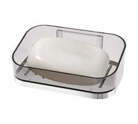 Jabonera para ducha, jabonera de barra para ducha | Jabonera transparente para ducha, jabonera | Jabonera para ducha, jabonera de baño con drenaje de doble capa para el hogar