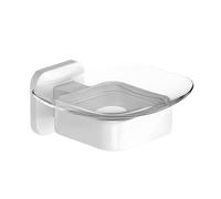 Jabonera para ducha, soporte de baño, transparente, soporte de pared, bandeja de contenedor, sin taladrar