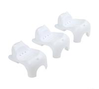 Jabonera para gatos, paquete de 2 agujeros de drenaje ABS antideslizante (3 piezas)