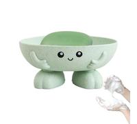 Jabonera para niños | Elegante jabón de dibujos animados para baño, fregadero, cocina, encimera, ducha, jabonera, pajita, jaboneras de dibujos animados | Bandeja de jabón de paja de trigo | Bandeja de