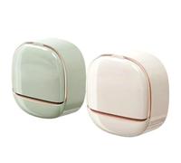 Jabonera para Pared de Ducha, 2 Piezas de plástico para jabón de baño con Tapa y Bandeja de Drenaje, Plato de fácil Acceso para Pared de Ducha, Blanco y Verde, Plato para