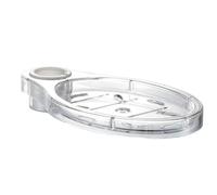 Jabonera Plato de Plástico Universal para Barra de Ducha Ajustable - Baño Cocina Transparente 25 MM