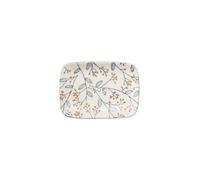 Jabonera rectangular grande de cerámica con agujeros para drenaje, 13,5 x 9,5 x 2 cm