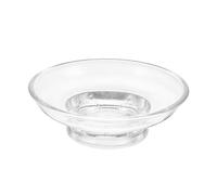 Jabonera Reemplazo De Jabonera Vidrio Transparente, Soporte Redondo Esmerilado con Diseño Limpio Accesorios de baño para encimera