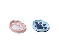 Jabonera Simple montada en la Pared Caja de jabón de plástico con Soporte for jabón de Drenaje con Bandeja de Agua Soporte for jabonera Estuche for jabón Lindo Premium Fácil de Lavar(2 Pcs-Pink+Blue)