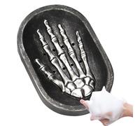 Jabonera - Soporte para tabletas de champú, esqueleto de resina, para limpieza del cuerpo, bandeja de bar | Sistema de drenaje eficiente, caja de almacenamiento de baño para ducha, bandeja de champú